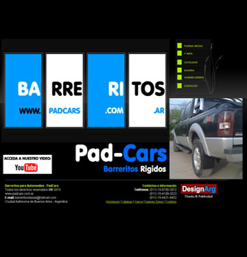 Diseño web PadCars Barreritos para Autos
